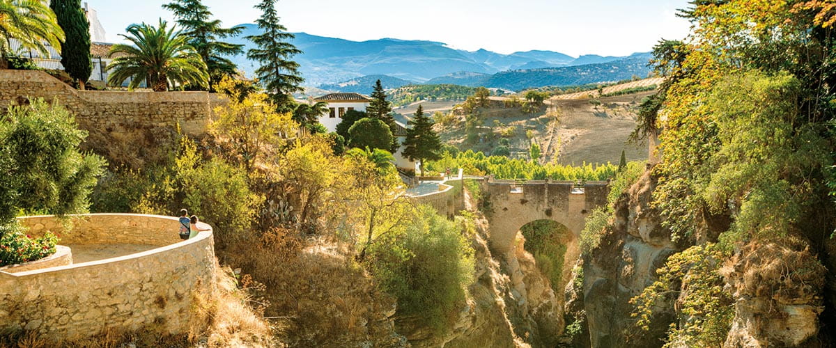 The dramatic scenery surrounding Malaga
